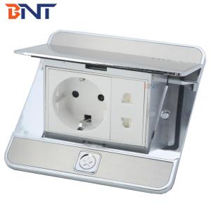 Zinc alloy with stainless steel panel  Material floor mounted plug waterproof pop up sockets