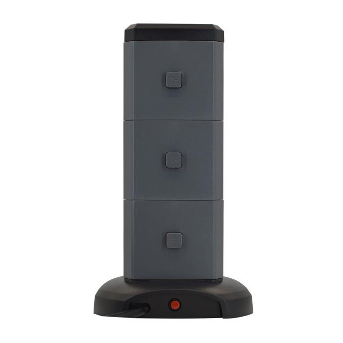 OEM/ODM Universal Power Extension Cord Tower Socket with Surge Protector for Desk