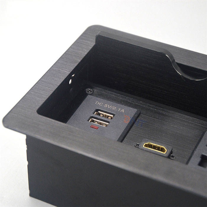 Universal power outlet cable cubby box BS420