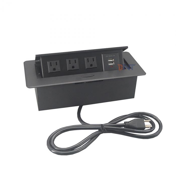 Pop out desk power socket box BD650-2US