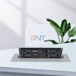 Furniture Socket Universal 16A/10A AC Outlets & Cat6 Data Port PopUp Design Tabletop Socket IP44 Level with 2 Outlets