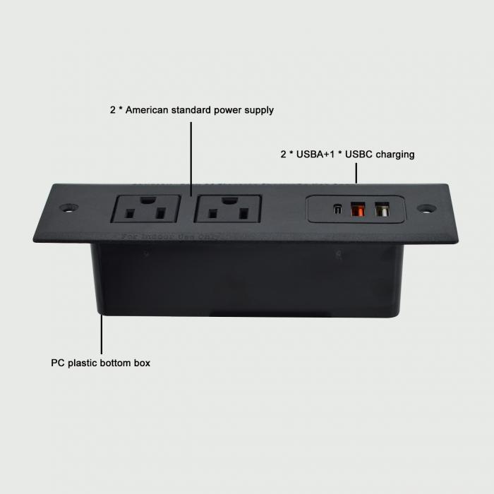 OEM/ODM Office multifunctional sofa socket build in table socket us power socket with usb A+C ports