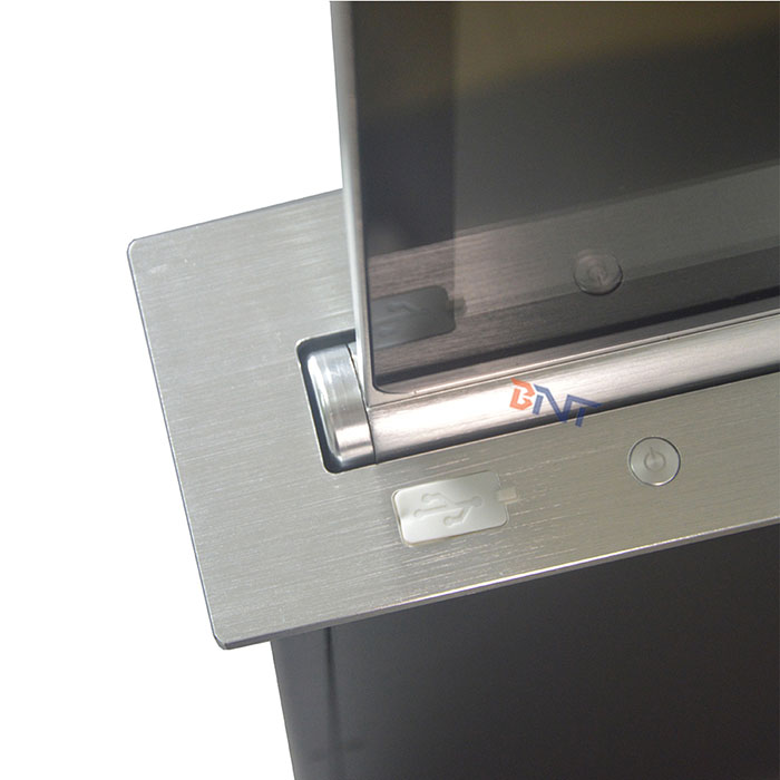 Build in touch screen retractable monitor lift AML-21.5